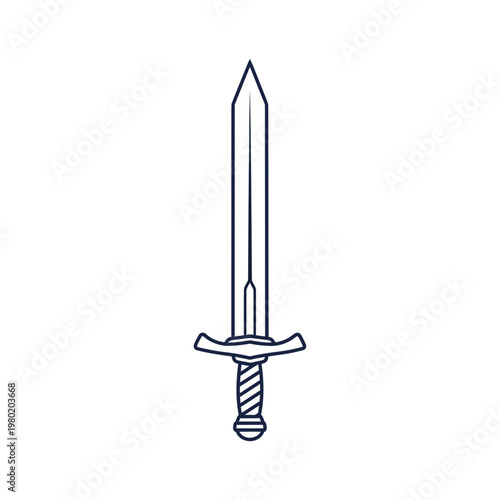 Vector Icon of a Forged Sword Blade, Embodying Craftsmanship and Precision. transparent.