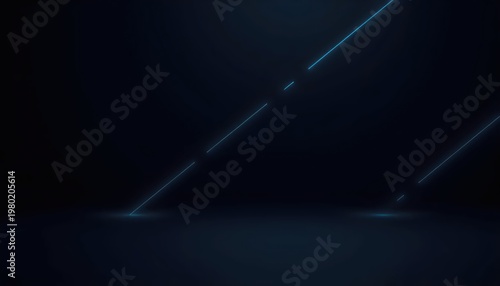 Cyberpunk Abstract Background With Glowing Teal Crossing Lines