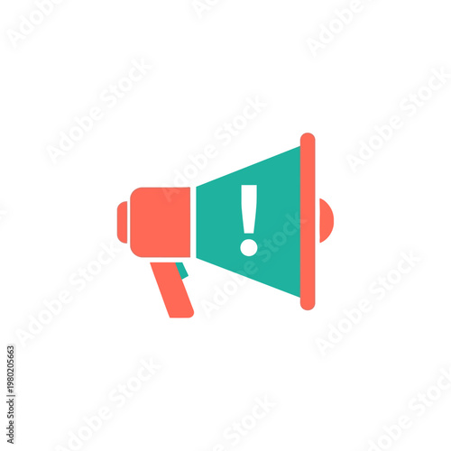Exclamation mark inside a megaphone, representing announcements, alerts, and important information