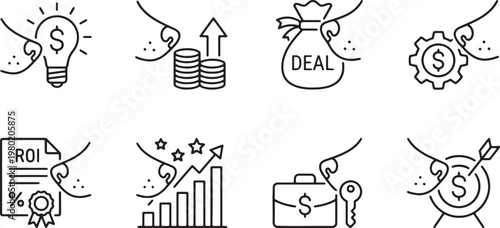 Dog nose sniffing out business deals and financial investment opportunities