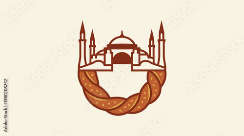 Hagia Sophia and Turkish Simit Icon