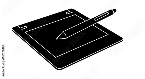 Graphic tablet with stylus.