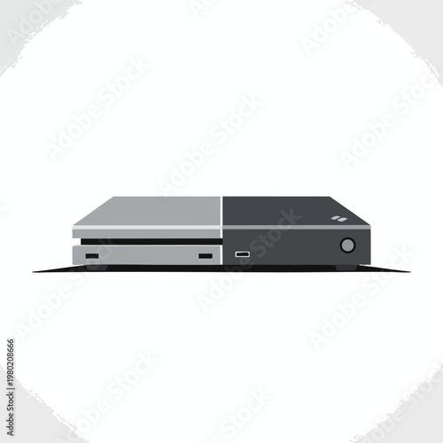 Modern Gaming Console and Controller on a Bright Background