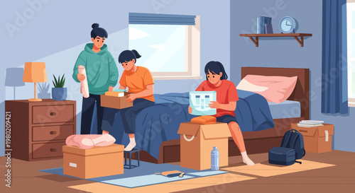 Family Moving Into Apartment.