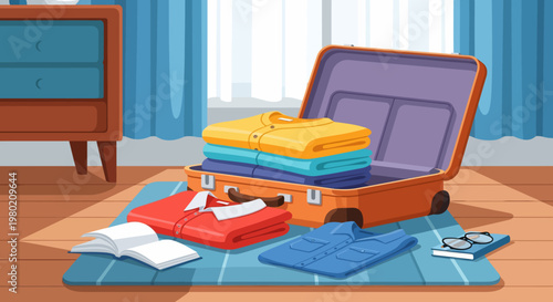 Luggage on the floor.