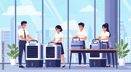 People Working With Luggage.