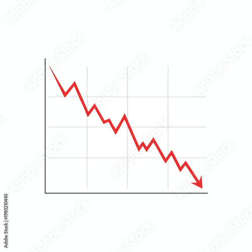 Free Download Business Financial Decline Chart Showing Downward Trend - GFXLoad