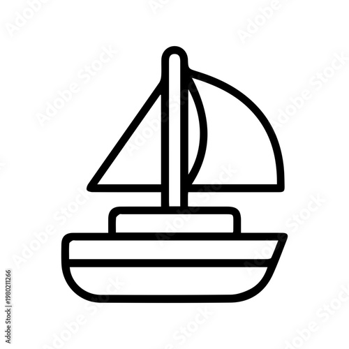 Sailboat Icon Outline