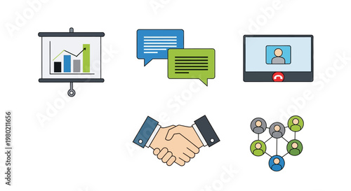 Business Communication and Teamwork Concept.