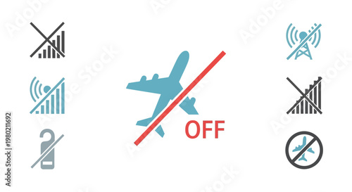 Airplane No Fly Zone Symbol.