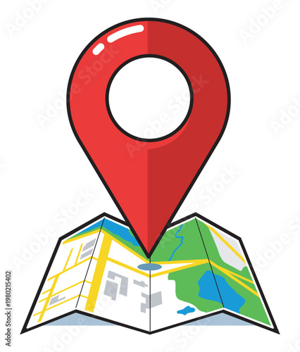 marking specific locations with red pin symbols on the map. pointer for GPS route planning, city street tracking.