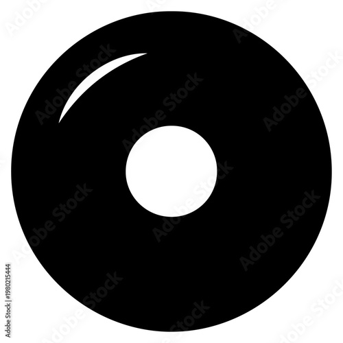 Black CD or DVD disc icon with a white highlight.