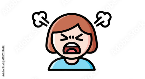 Expressing anger and frustration with an illustration of a person with steam coming from their head due to extreme irritation and fury