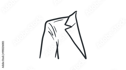 Minimalist Line Art of a Blazer Jacket