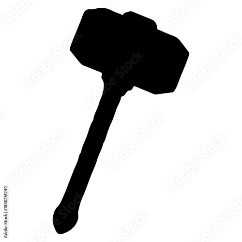 Silhouette of a Sledgehammer Tool.