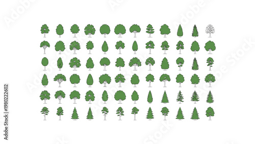 Collection of simplified line art furniture icons for interior design and home decor