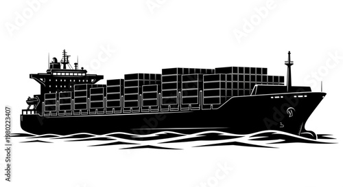 silhouette of a ship