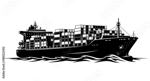 silhouette of a ship