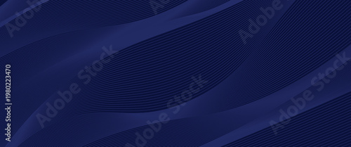 Luxury background design with diagonal abstract blue line pattern in dark color. Vector horizontal template for business banner, premium invitation, voucher, prestigious gift certificate.eps 10