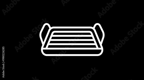 Minimalist Outline of a Grill Pan