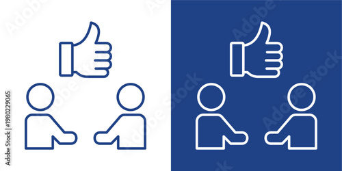 User Engagement Blue And White Icon Style Collection