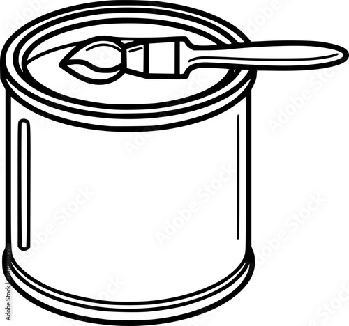 Paint icon outlines - vector simple illustration
