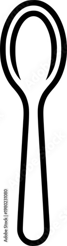 Tablespoon icon for website, thin line icons. vector logo design
