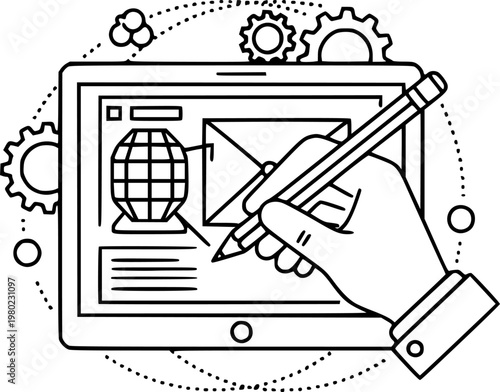 Prototyping icon concept. Editable stroke icon pack
