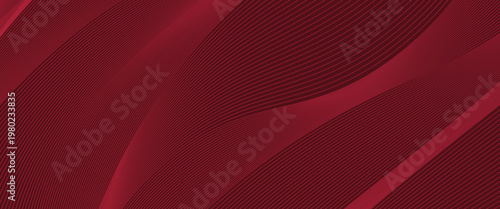 Contemporary technology cover design set. Luxury background with red line pattern (guilloche curves). Premium vector tech backdrop for business layout, digital certificate, formal brochure template
