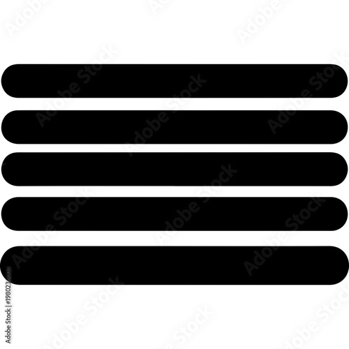 Black horizontal lines, vector stripes, parallel bars, graphic elements