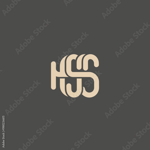 Elegant Monogram HSS Intertwined Letters Logo Design.