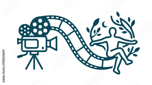 Abstract Film Concept with Nature and Human Elements