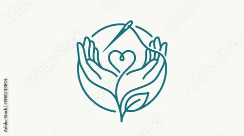 Minimalist Sewing and Handicraft Logo