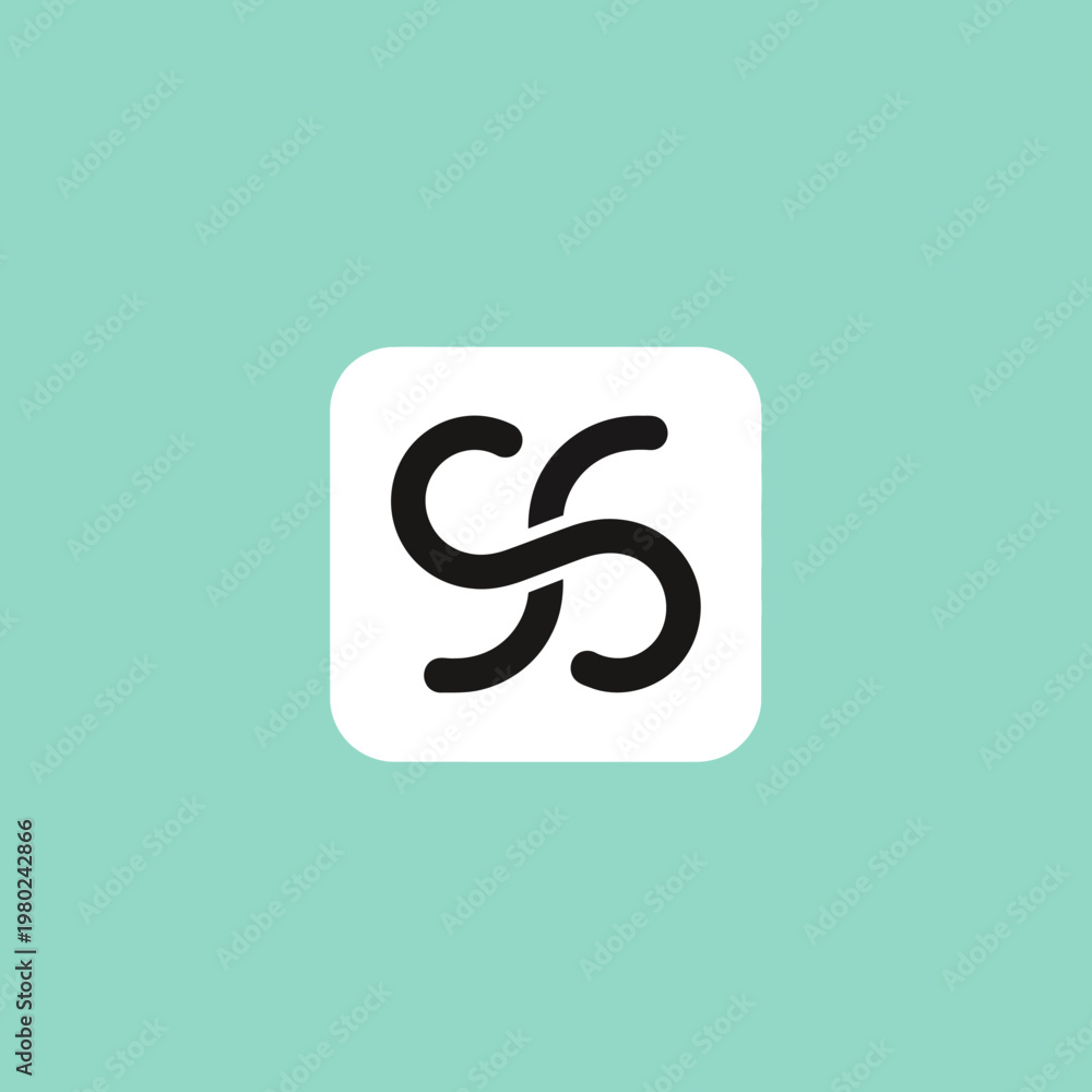 Fototapeta premium Abstract Intertwined Symbol Representing Connection and Flow.