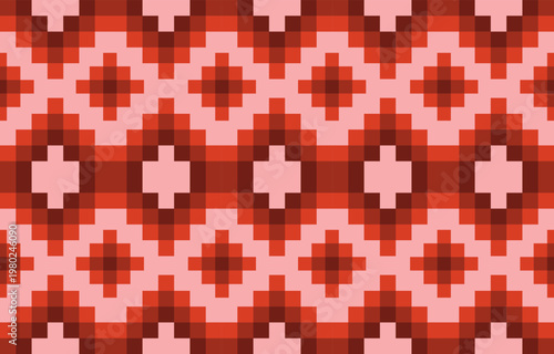 Retro seamless pixel pattern vector with geometric 8-bit design, suitable for digital backgrounds, textile prints, and retro game-inspired products. drew this by myself, It's not AI generate