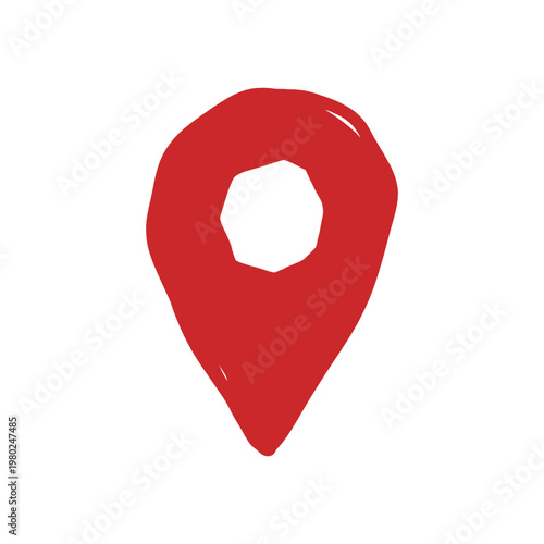 The ugly icon depicts a red map marker with a hole.
