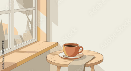 Morning Coffee by Window