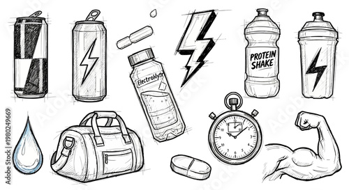 Fitness gym workout sport nutrition supplement.