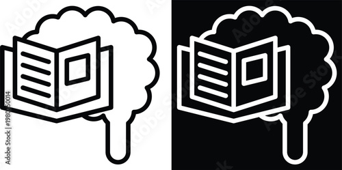 learn Two-tone version in black and white background