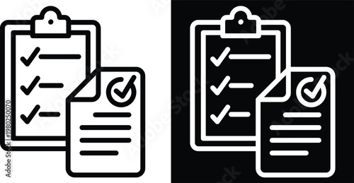 plan Two-tone version in black and white background