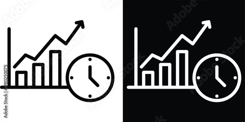 progress Two-tone version in black and white background