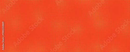 Orange halftone dots, abstract pattern with dark and bright gradient background. digital technology style wall texture ,cartoon or pop art elements, summer banner or comic.