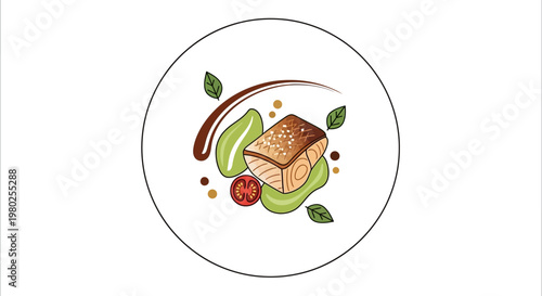 Delicious food on a plate.