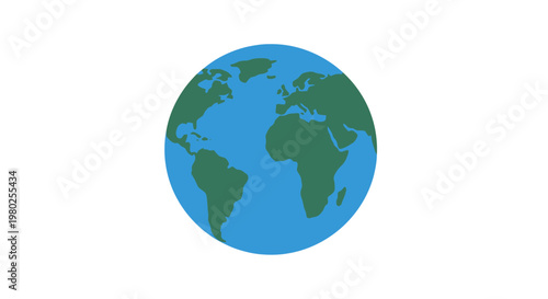 Globe Earth Planet World Map Blue.