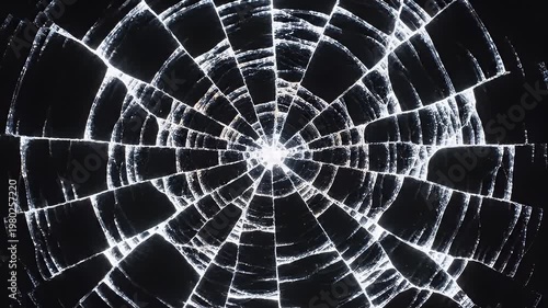 Wallpaper Mural Shattered glass with bright light radiating from the center Torontodigital.ca