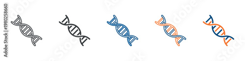 Dna Icon Set Multiple Style Collection