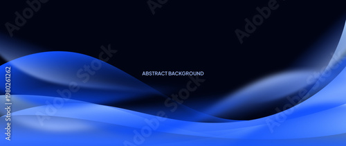 Dark blue abstract background with subtle color gradations and shaded curved lines. A neatly arranged wave-like pattern.