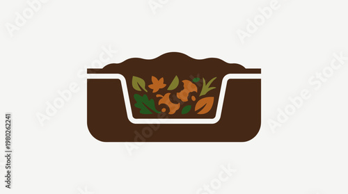 Composting Bin Filled With Organic Waste