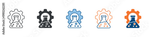 Bioengineering Icon Set Multiple Style Collection
