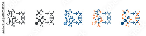 Tableau sur toile Biosynthesis Icon Set Multiple Style Collection